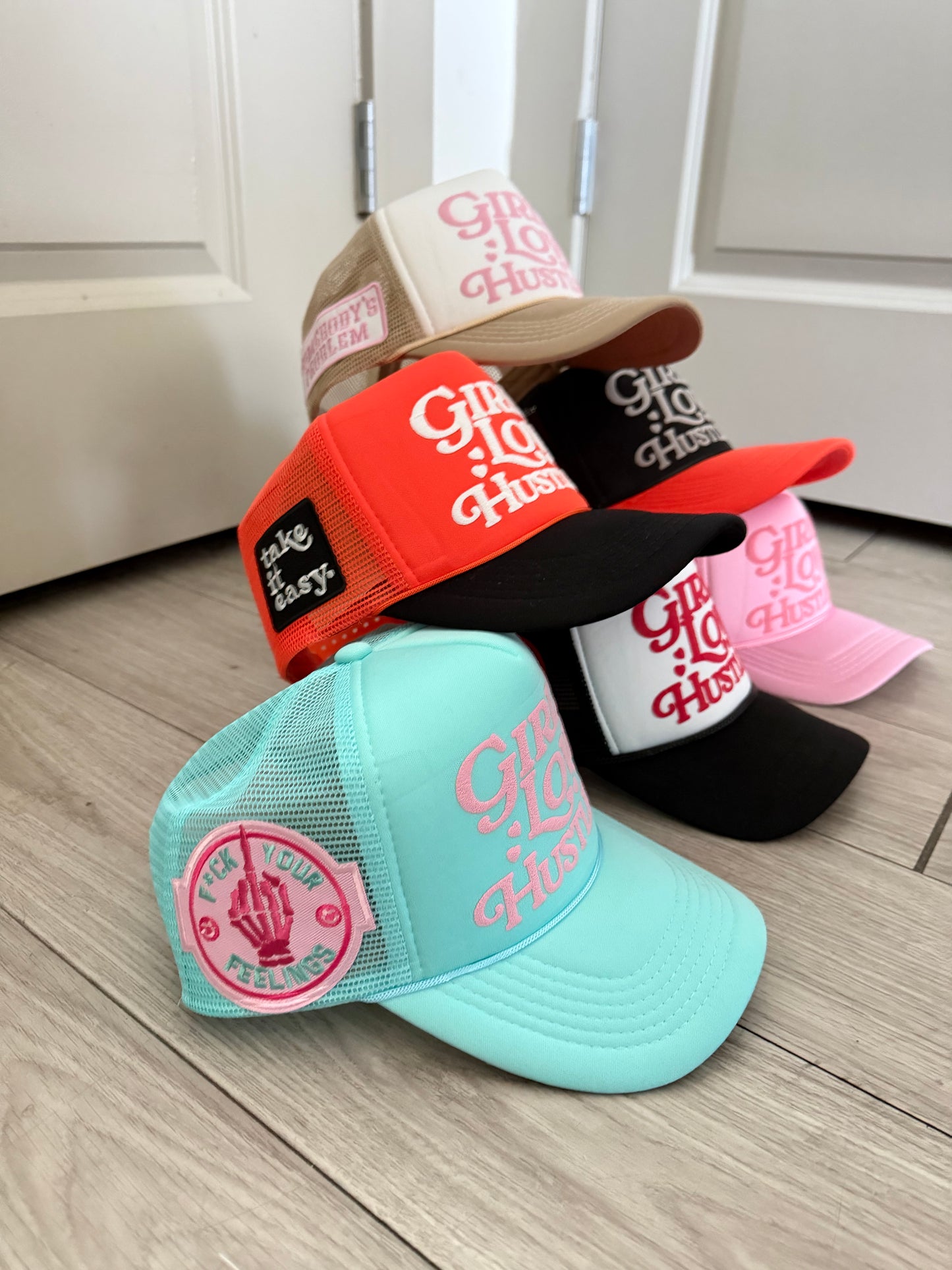 Girls Love Hustlers Patch Hats