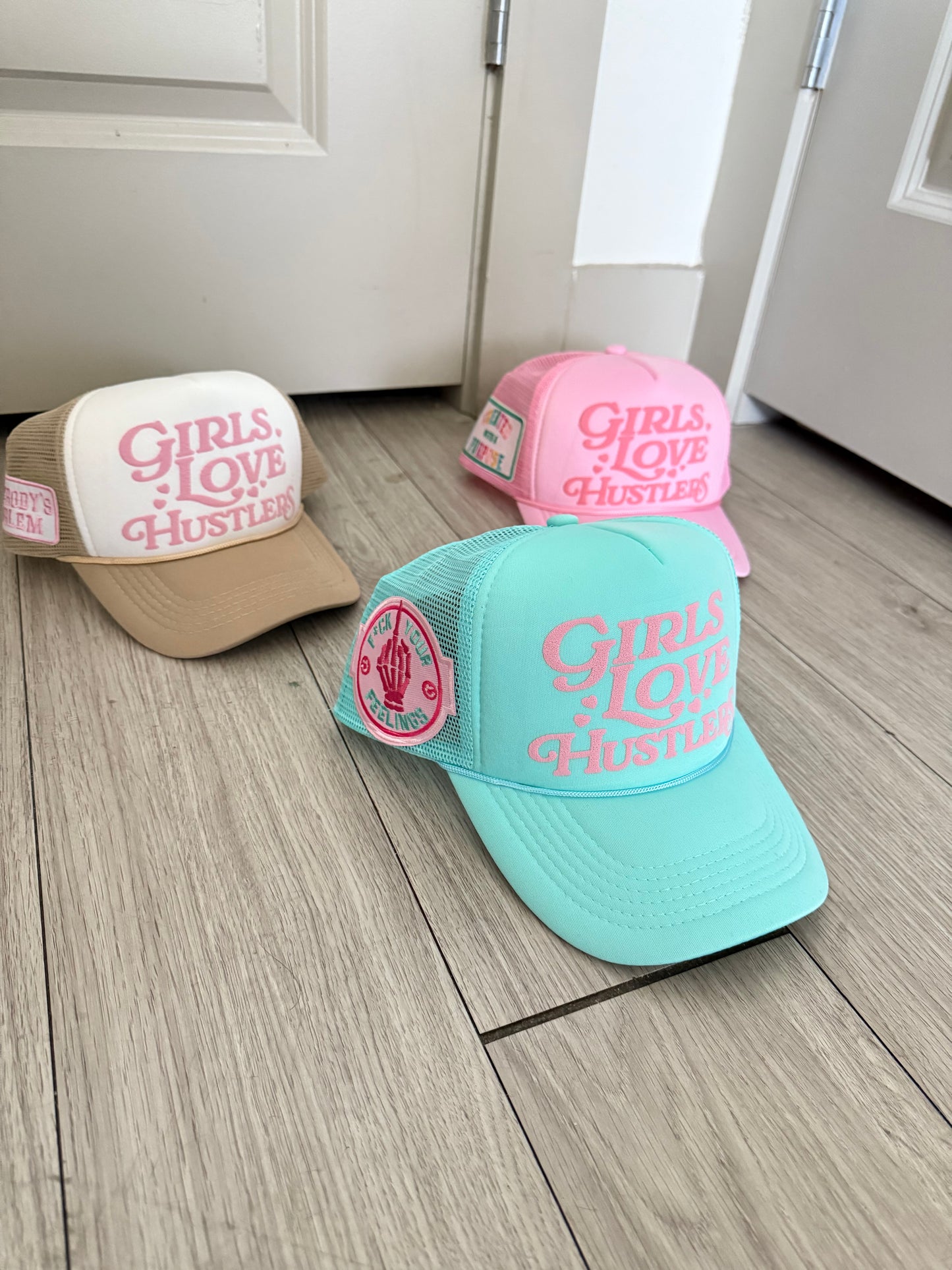 Girls Love Hustlers Patch Hats