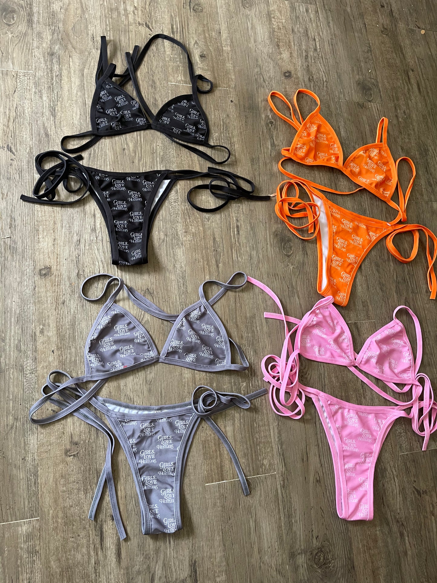 Girls Love Hustlers Bikinis Sets