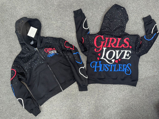 Girls Love Hustlers Rare ZipUp