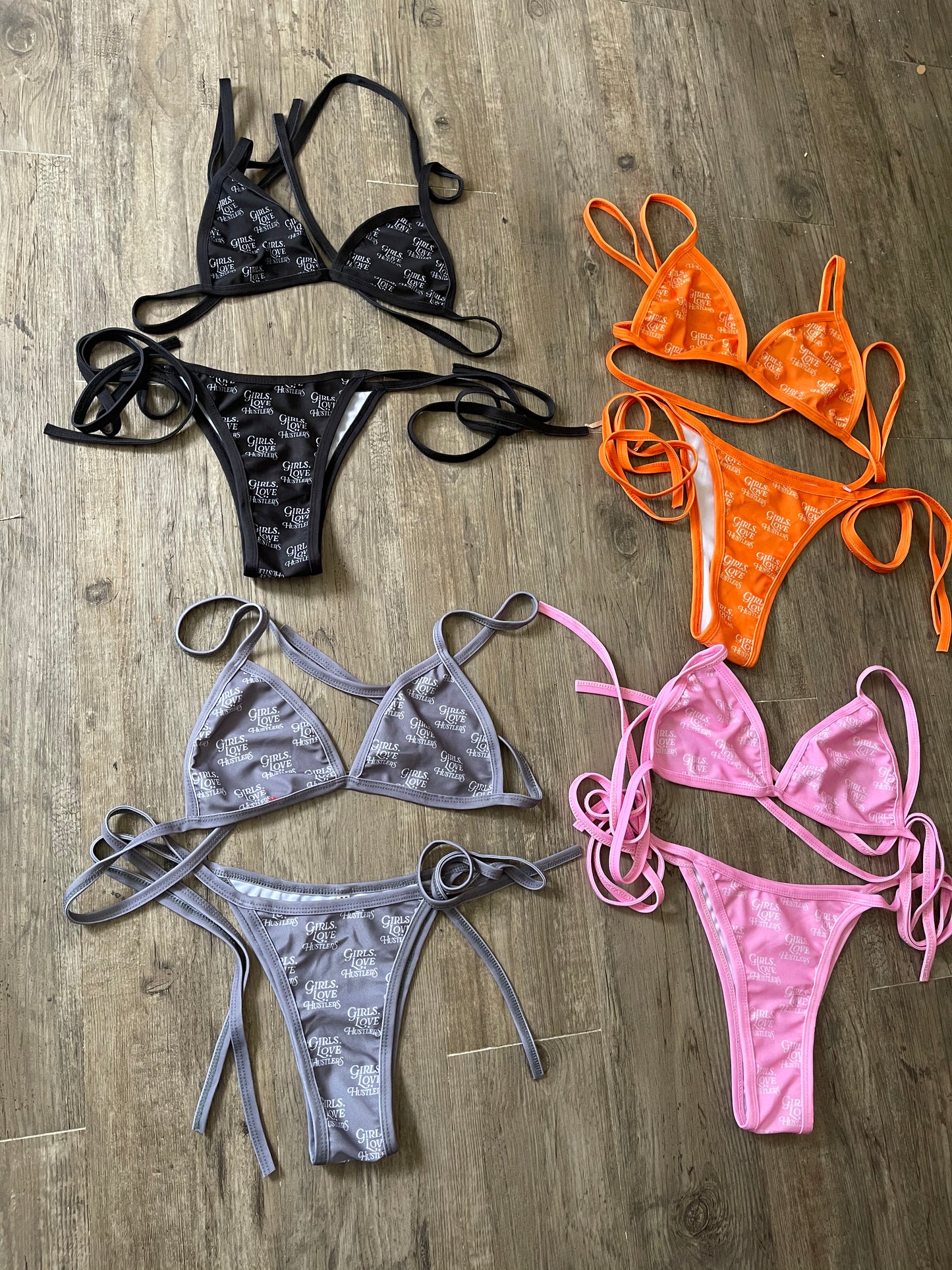 Girls Love Hustlers Bikinis Sets