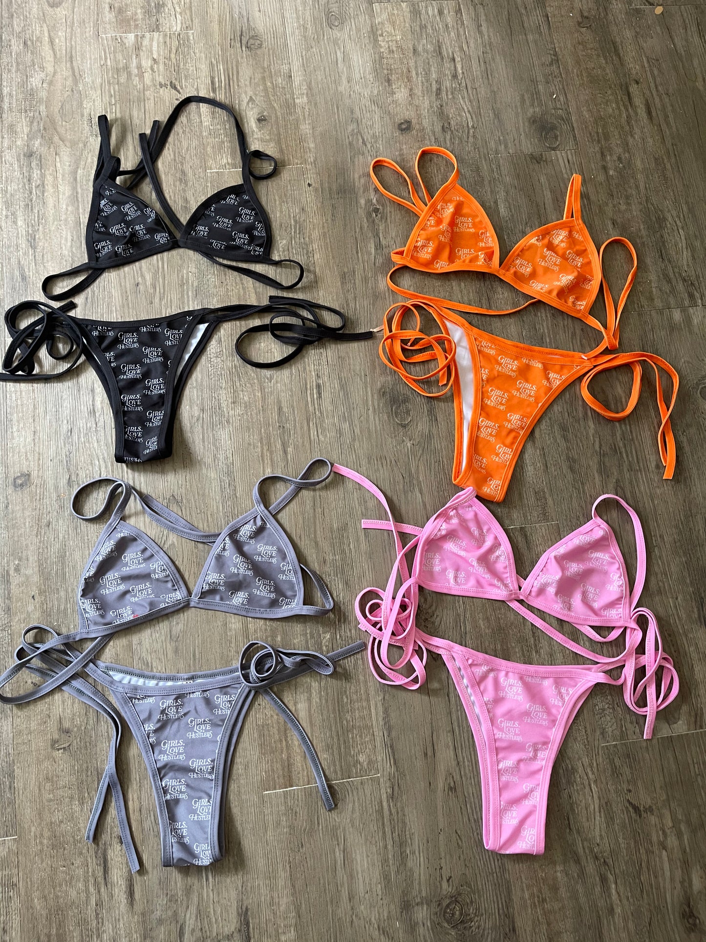 Girls Love Hustlers Bikinis Sets