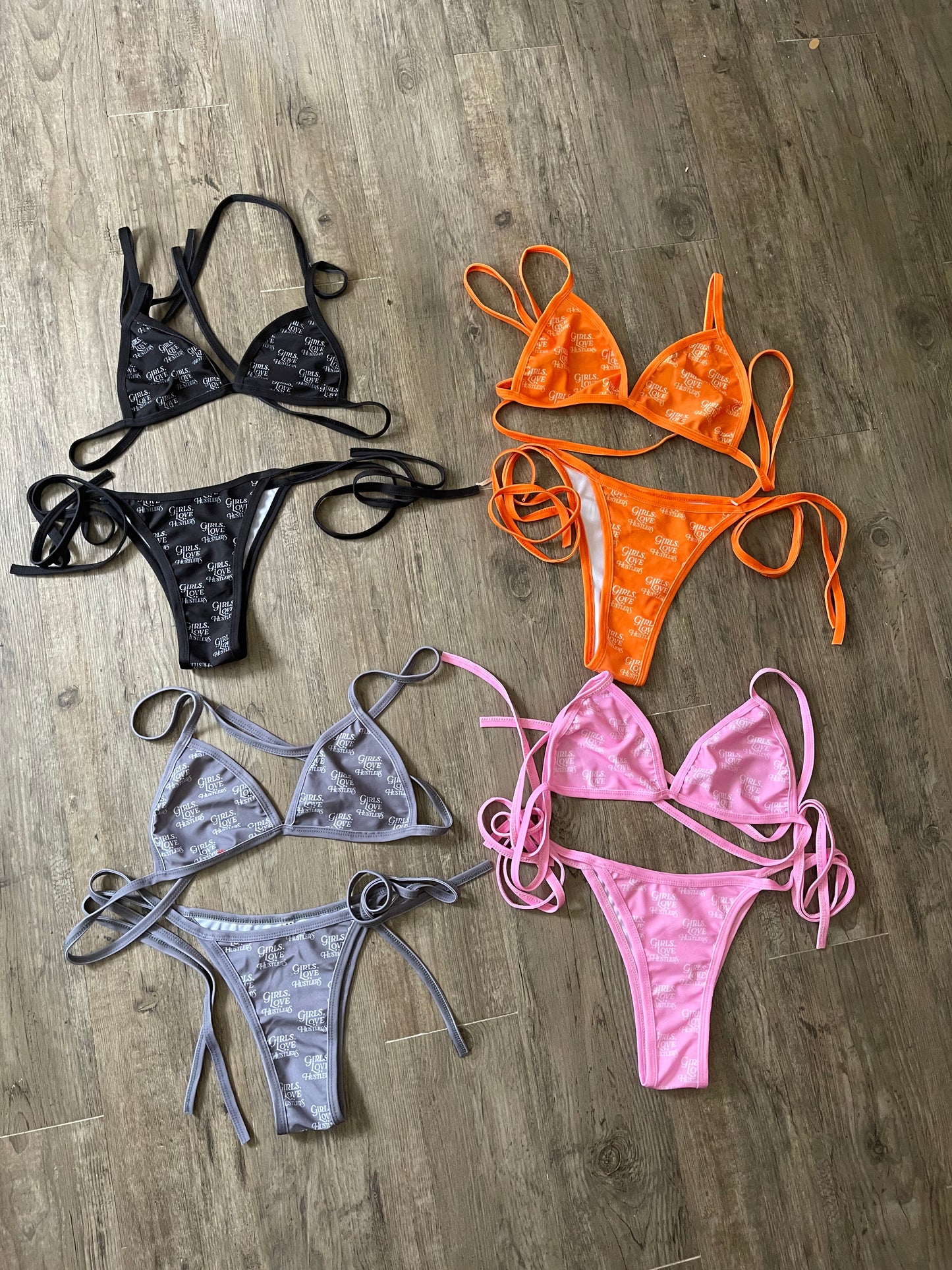 Girls Love Hustlers Bikinis Sets