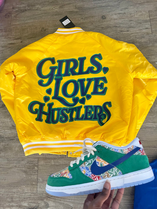 Girls Love Hustlers Bomber Jackets