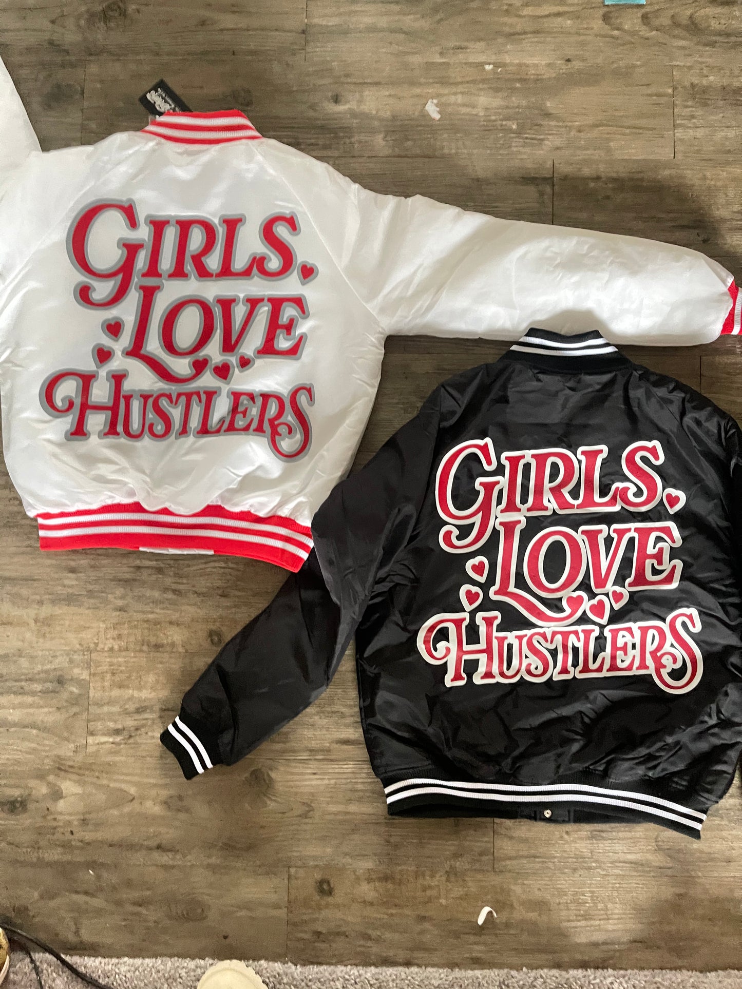 Girls Love Hustlers Bomber Jackets