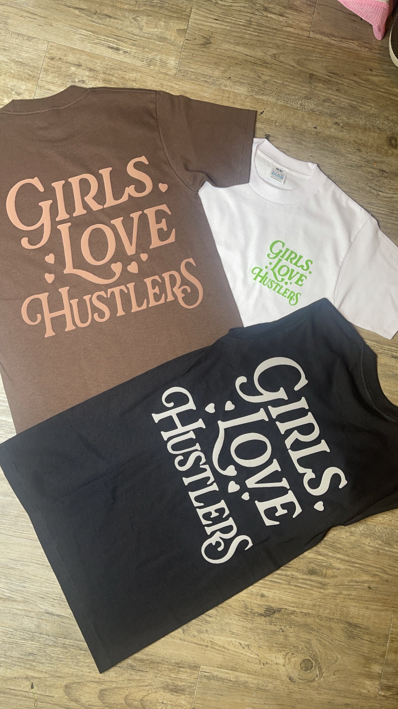 OGGC L.A. Shirts La Girl Hustler Tees HussLA Tops Womens Shirt XL / Salmon Pink